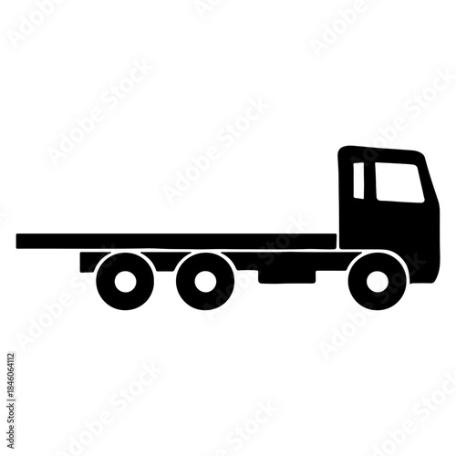 Cargo Truck Illustration – Flatbed Delivery Vehicle