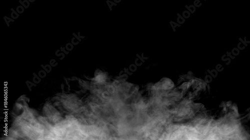 Foto black smoke with fog and vapor background isolated png effect white coffee dust