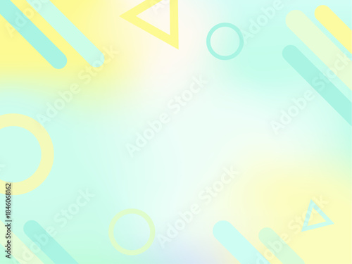 Pastel Gradient Abstract Background with Geometric Shapes and Soft Colors