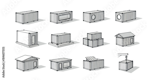 Shipping container variations and configurations