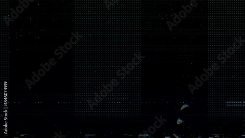Analog Static Noise texture. Monochrome, black and white offset flickering noise. Screen damage TV effect