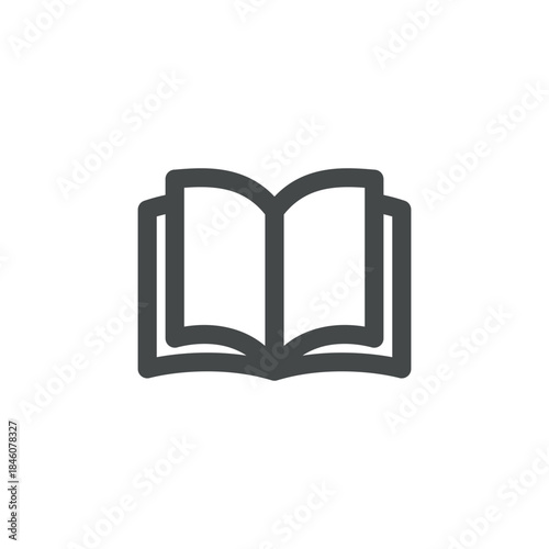 Trendy Book Education School Icon Vector Logo Template