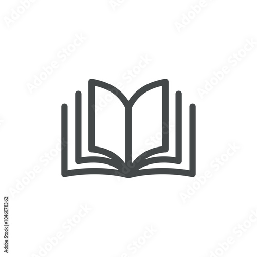 Trendy Book Education School Icon Vector Logo Template