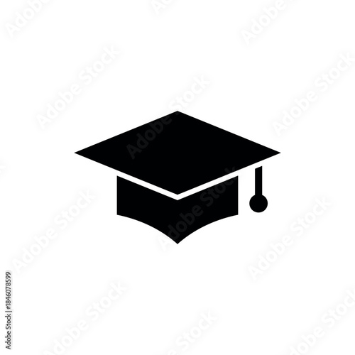 Graduate Bachelor Cap Education Icon Vector Logo Template