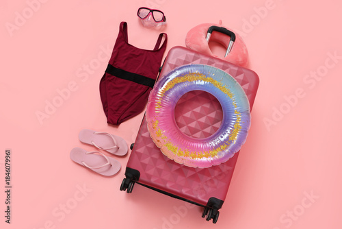 Suitcase with beach accesso...