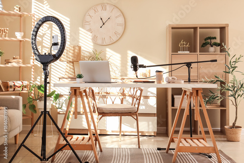 Interior of blogger's offic...