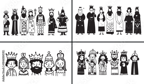 Traditional People Vector, Cultural Costume Illustration, Ethnic Dress Design, Folk Character Art, Hand Drawn Cultural Figures, Heritage Clothing Vector, Community People Illustration, Cultural Outfit