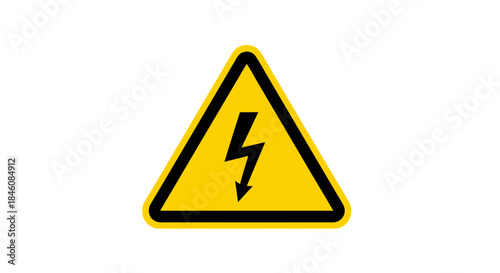 High Voltage Warning Safety Sign Vector