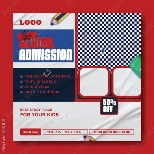 Back to School Creative Design Template.
Back to School Promotion Banner.
Modern Back to School Education Template.
Back to School Sale Social Media Post.
School Admission Poster Design.