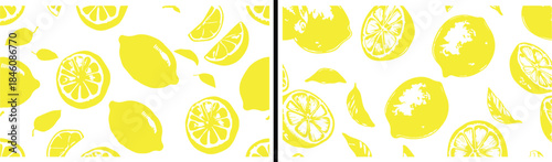 Citrus Fruit Vector Pattern, Lemon Orange Illustration, Fresh Fruit Background, Seamless Food Texture, Tropical Fruit Design, Healthy Food Pattern, Summer Fruit Art, Fruit Surface Design, Colorful Cit