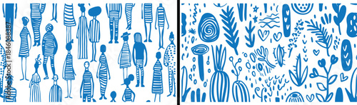 Abstract Face Vector Pattern, Artistic Portrait Illustration, Modern Face Design, Creative Human Faces, Seamless Portrait Background, Fashion Art Pattern, Face Line Art Vector, Decorative Face Icons, 