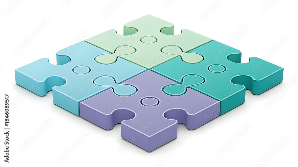Fototapeta premium 3d puzzle piece