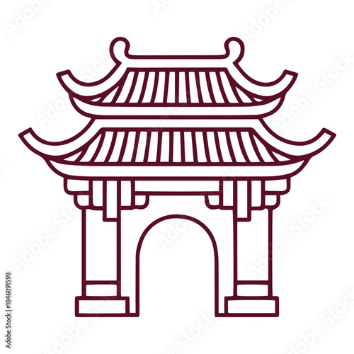 Classic Chinese Gate Entrance