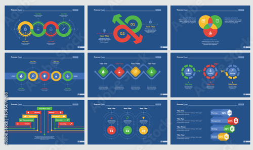 Nine Marketing Slide Templates Set