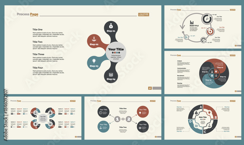 Six Economics Slide Templates Set