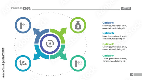 Circle option chart slide template