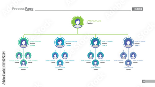 Company tree structure slide template
