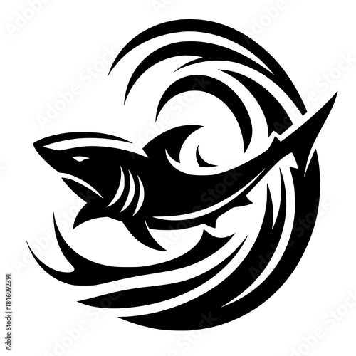 tribal tattoo design , triball tattoo , ilustrasion of a fish 