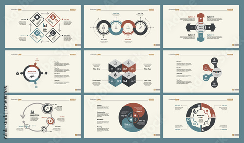 Six Strategy Slide Templates Set