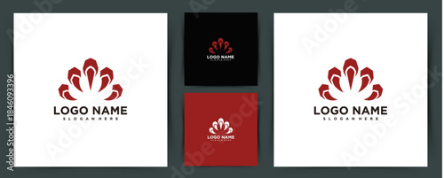Abstract animal claw logo design for wildlife, strength, power, and modern brand identity