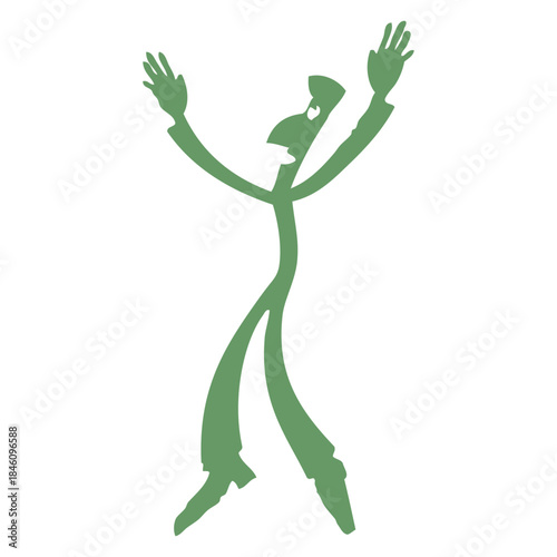 Joyful dancing figure