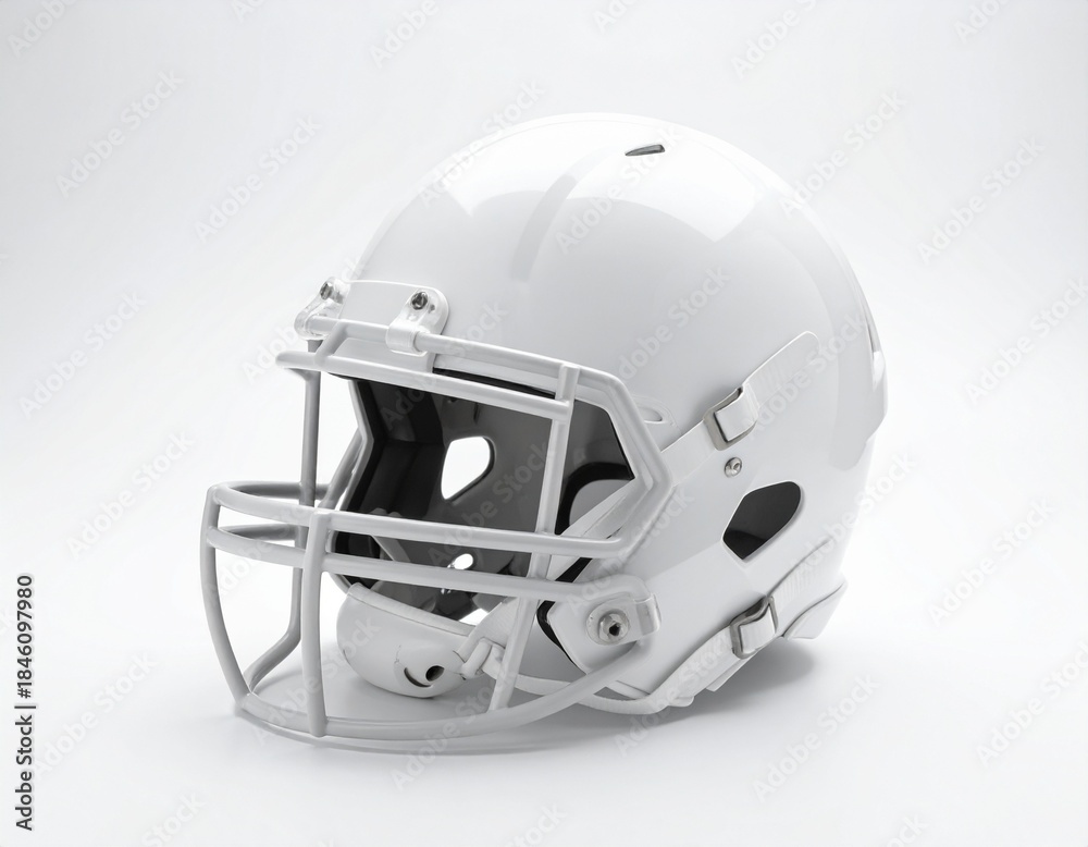 Fototapeta premium White American Football Helmet Isolated