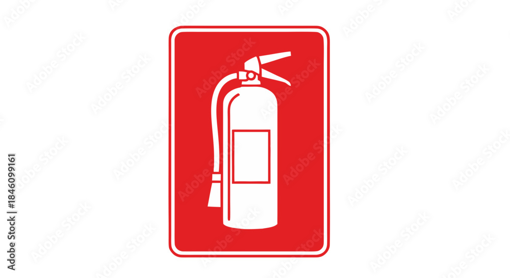 Obraz premium Fire Extinguisher Safety Sign Vector