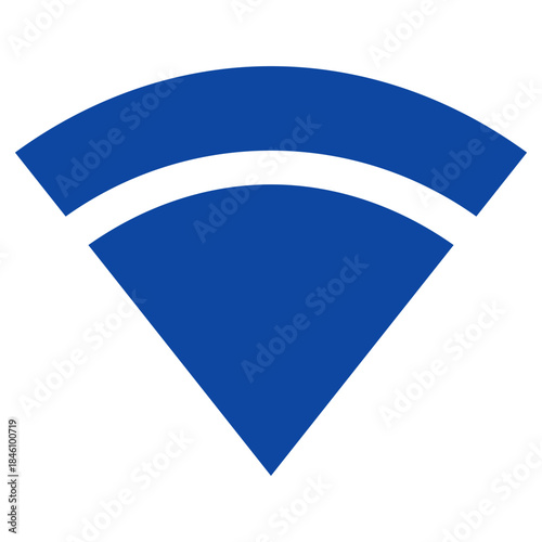 Flat Colored WiFi Icon for Wireless Internet Network and Signal