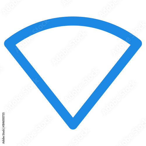 Flat Colored WiFi Icon for Wireless Internet Network and Signal