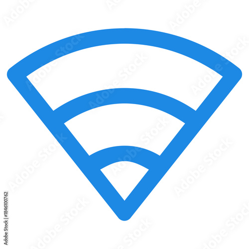 Flat Colored WiFi Icon for Wireless Internet Network and Signal