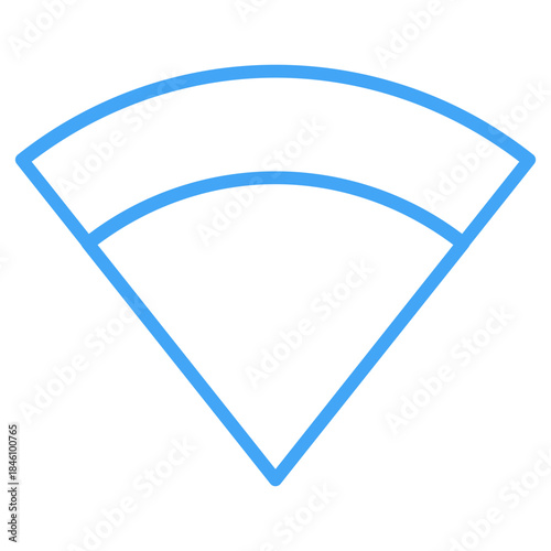 Flat Colored WiFi Icon for Wireless Internet Network and Signal