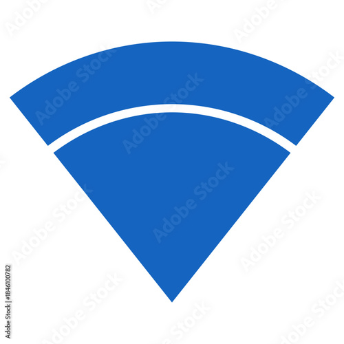 Flat Colored WiFi Icon for Wireless Internet Network and Signal