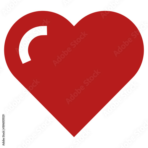 Flat Colored Heart Icon Set in Outline and Solid Style for Healthcare and Social Engagement