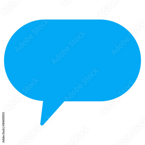 Flat Colored Comment Icon for Feedback and Social Review