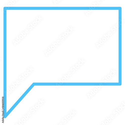 Flat Colored Comment Icon for Feedback and Social Review