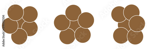 Multiple circle photo collage grid template set. picture wall album for abstract background, business, collage art, digital photo, papers. Mood board layout. Photo collage template with circle. eps 10