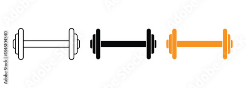 gym vector icon. dumbbell icon set. suitable for web page, mobile app, UI, UX and GUI design. vector illustration