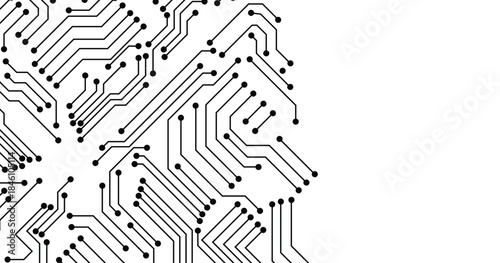 Circuit technology background with hi-tech digital data connection system and computer electronic design. Vector eps 10