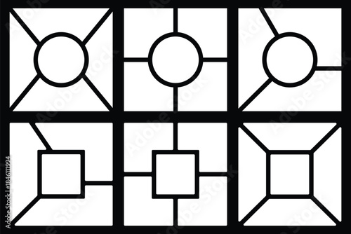 Photo mosaic collage template. Beige mosaic mood board grid collection. Image collage layout template set  for photo album, comic page, flyer, banner, poster, brochure, booklet, memory wall vector. 