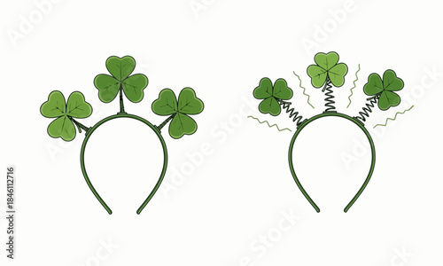 St Patrick's Day Clover Headband Accessory for Festive Celebrations and Holiday Fun