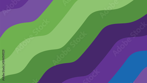 Abstract Colorful Flowing Wave Gradient Background Vector. Modern abstract background vector featuring smooth flowing wave shapes and layered gradient colors.