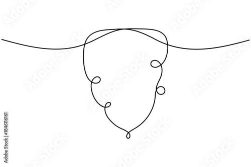 Pizza icon continuous one line drawing on white background minimalist hand drawn food slice outline vector illustration