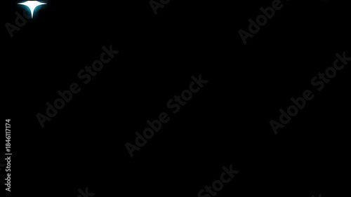 Wallpaper Mural Glowing star twinkle animation, white cartoon doodle glitter stars, flat vector blinking light effects, sparkling motion on transparent black screen, 4k looping festive video Torontodigital.ca