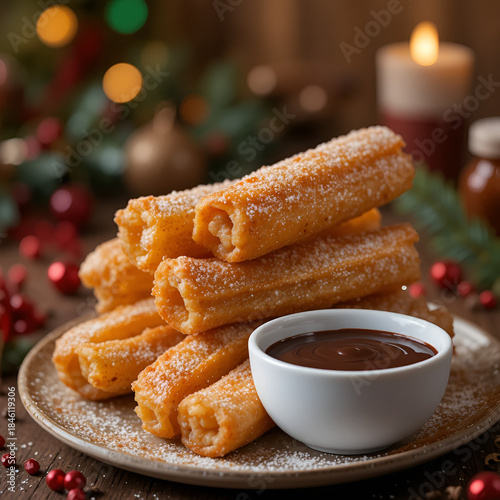 christmas cookies with cinnamon and coffee
