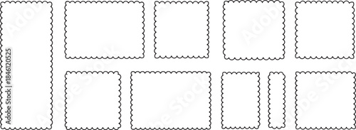 Collection of various black outlined icons on isolated on