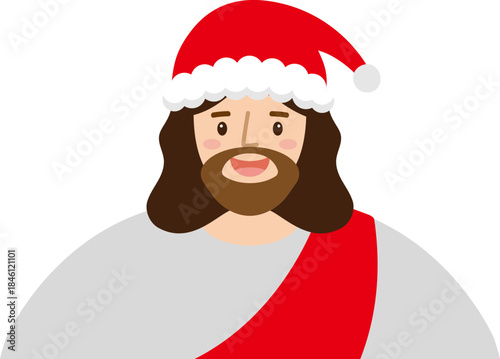 산타모자를 쓴 예수님