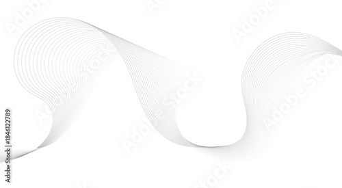 Abstract wave element for design. Digital frequency track equalizer. Wave lines smooth flowing dynamic isolated on white background. Technology