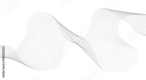 Abstract wave element for design. Digital frequency track equalizer. Stylized line art background. Vector illustration. Wave with lines created using blend tool.