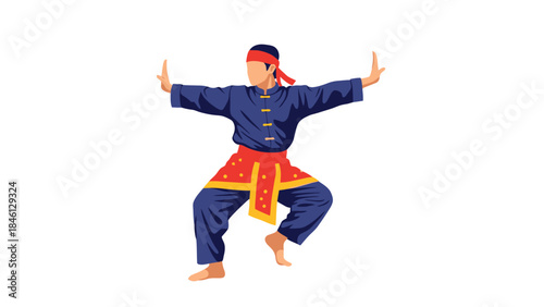 Energetic Traditional Cultural Dance Performance with Vibrant Costume and Dynamic Movement