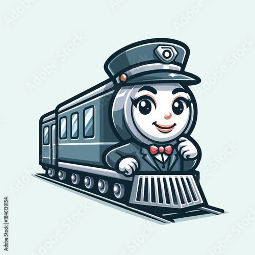 A dashing and dignified train mascot